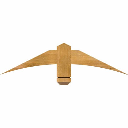 Ekena Millwork Bellingham Rough Sawn Timber Gable Bracket, Western Red Cedar, 36"W x 9"H x 2"D x 4"F, 6/12 Pitch GBW036X09X0204BEL00RWR